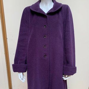 Purple Armani Collezioni Women's Wool Coat